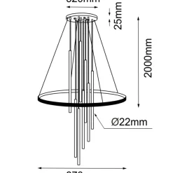 Sklep Kaja Niespotykana lampa wisząca LED do salonu ANT 5215 LUNA | Kaja Cheap