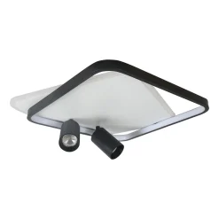 Sklep Kaja Niespotykany plafon LED z tubami LP-0612/2C SQUARE BK PARMA | Kaja* Plafony Nowoczesne|Lampy Led
