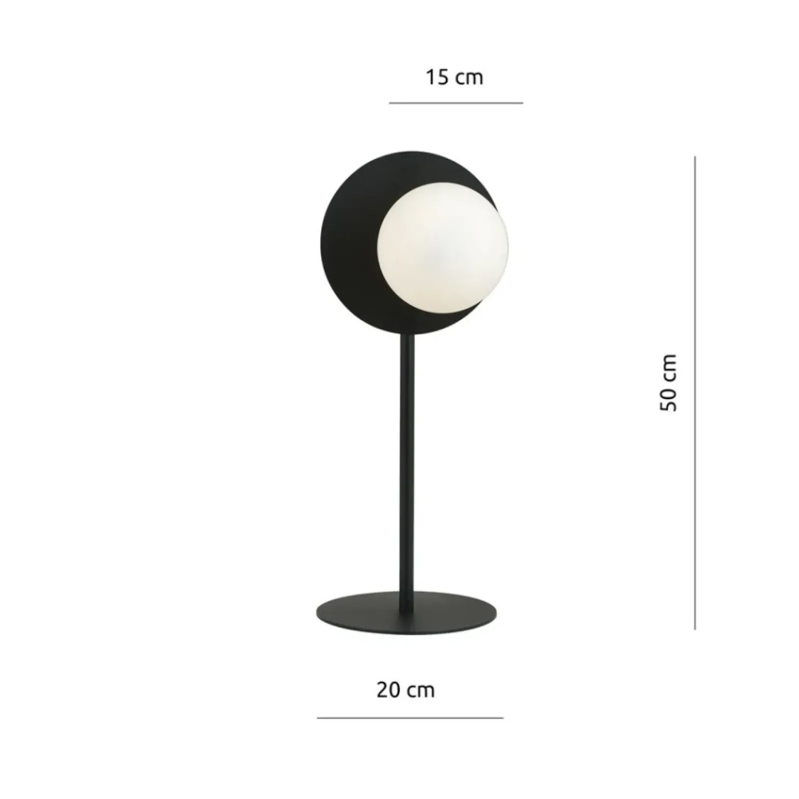 Sklep Kaja Niesymetryczna lampa stołowa z białym kloszem 1187/LN z serii OSLO* Nowoczesne Lampki Stołowe