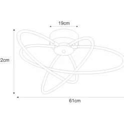 Sklep Kaja Niesymetryczna lampa sufitowa LED K-8073 LELO | Kaja Oświetlenie chrom Store