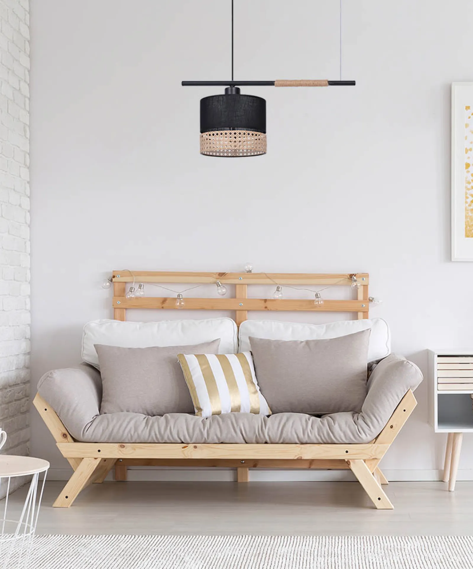Sklep Kaja Niesymetryczna lampa wisząca w stylu boho K-4365 | Kaja Oświetlenie* Żyrandole Z Abażurem|Żyrandole Z Abażurami