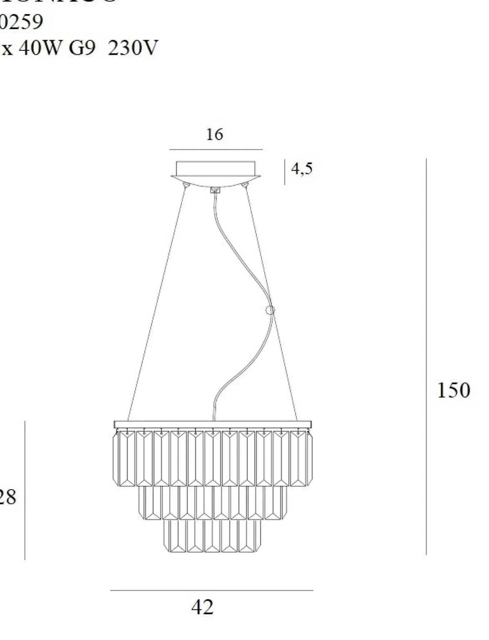 Sklep Kaja Nietuzinkowa, chromowana lampa Ø42cm MX P0259 MONACO | Kaja Cheap