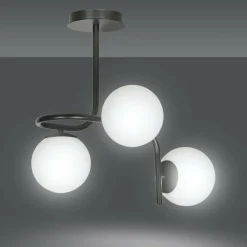 Sklep Kaja Nietuzinkowa, czarna lampa sufitowa z kloszami 1030/3 KALF | Kaja Online