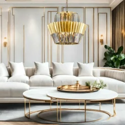 Sklep Kaja Nietuzinkowa, złota lampa wisząca w stylu glamour ML0415 DONNA | Kaja New