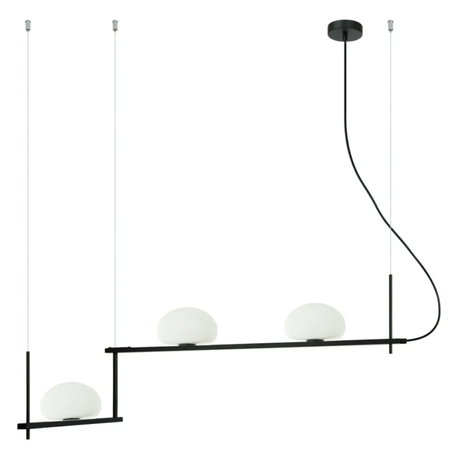 Sklep Kaja Nietypowa, dekoracyjna lampa do salonu PND-357783-BK+W z serii KERNIO Store