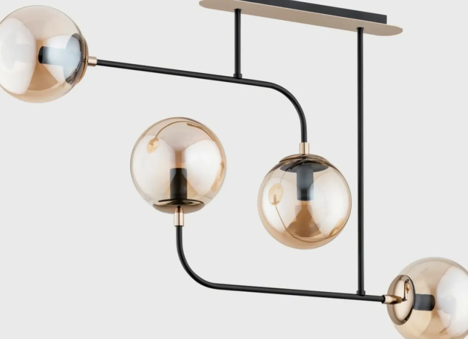 Sklep Kaja Nietypowa lampa sufitowa z 4 szklanymi kloszami AL 63043 | Kaja Sale