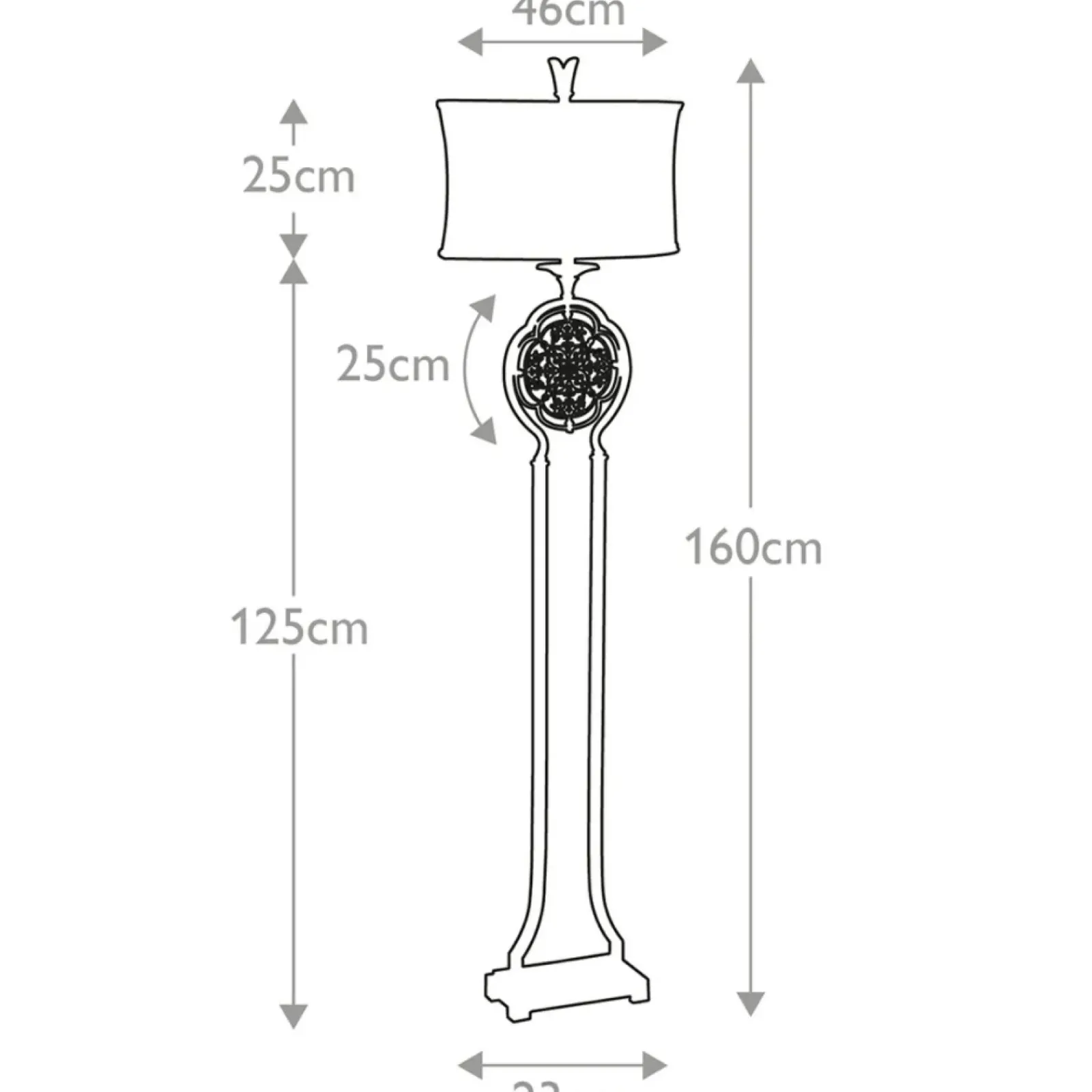 Sklep Kaja Niezwykła lampa podłogowa FE-MARCELLA-FL z serii MARCELLA* Lampy Podłogowe Z Abażurem|Tradycyjne Lampy Podłogowe