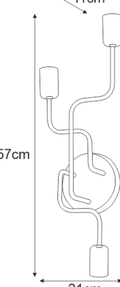 Sklep Kaja Niezwykły kinkiet z odsłoniętymi żarówkami K-4046 | Kaja Oświetlenie* Kinkiety Tradycyjne