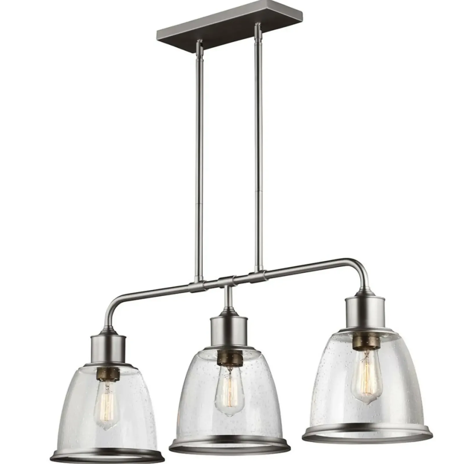 Sklep Kaja Niklowa lampa wisząca, trzy klosze FE-HOBSON-3P-SN z serii HOBSON* Randole Tradycyjne