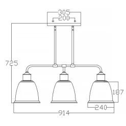 Sklep Kaja Niklowa lampa wisząca, trzy klosze FE-HOBSON-3P-SN z serii HOBSON* Randole Tradycyjne