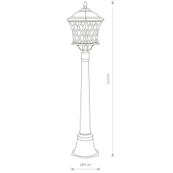 Sklep Kaja Niska, czarna latarnia ogrodowa w stylu retro 5294 TAY | Kaja* Lampy Ogrodowe Stojące