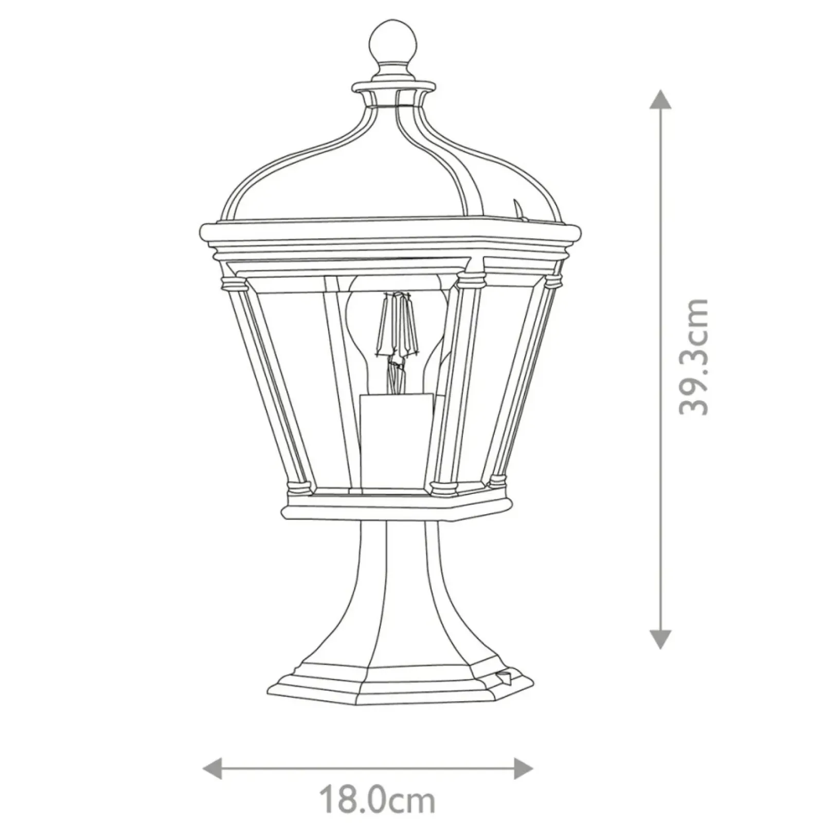 Sklep Kaja Niska lampa ogrodowa, cokołowa BAYVIEW-3M-BK z serii BAYVIEW* Lampy Ogrodowe Stojące