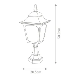 Sklep Kaja Niska lampa ogrodowa, wysokość 50 cm CP4-BLACK z serii CHAPEL* Lampy Ogrodowe Stojące