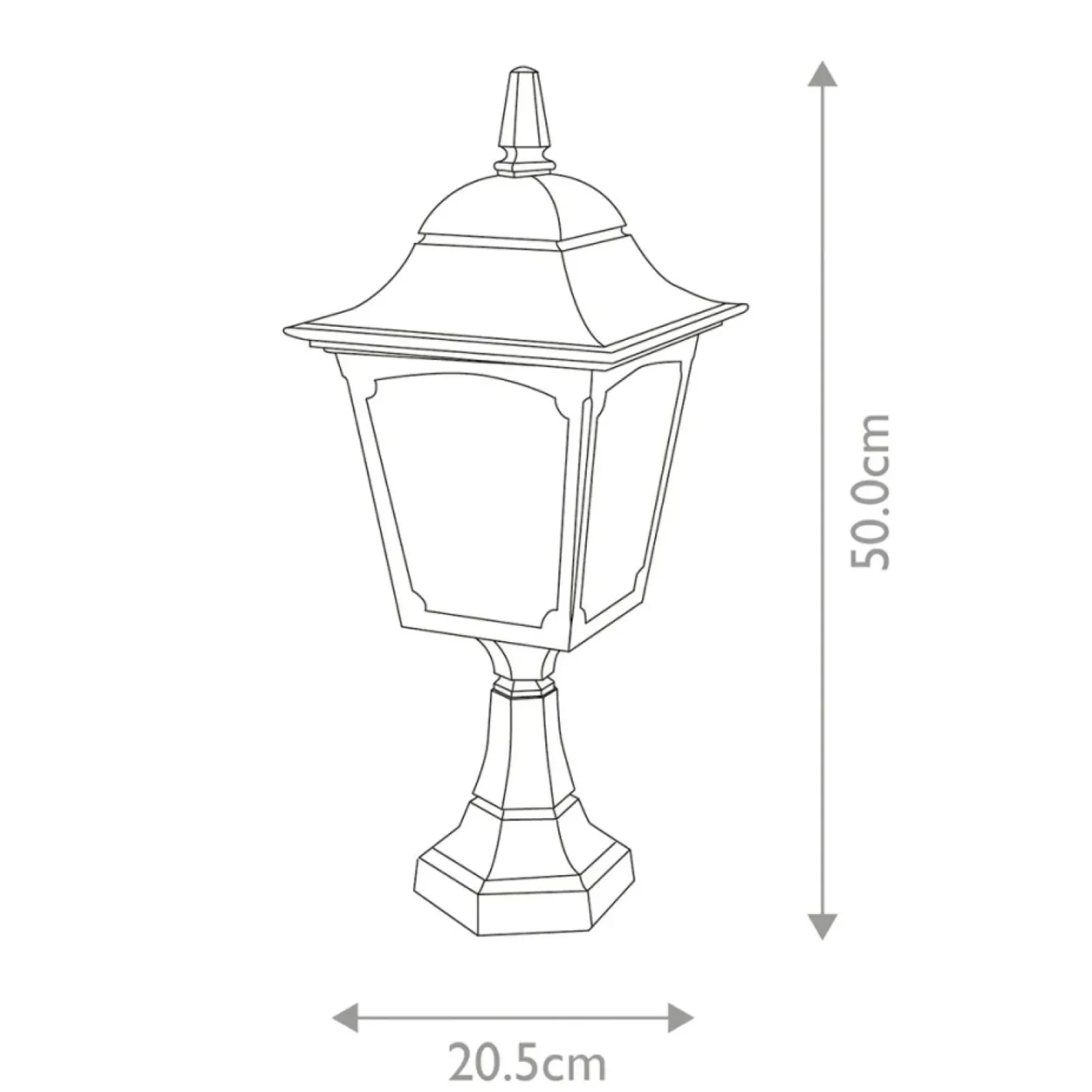 Sklep Kaja Niska lampa ogrodowa, wysokość 50 cm CP4-BLACK z serii CHAPEL* Lampy Ogrodowe Stojące