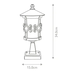 Sklep Kaja Niska lampka ogrodowa, gwint E27 BL12-BLACK z serii HEREFORD* Lampy Ogrodowe Stojące