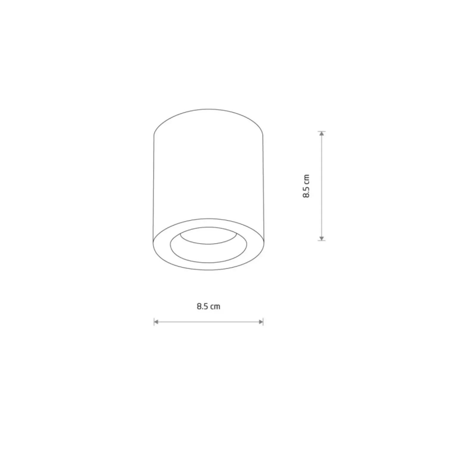 Sklep Kaja Niski spot na jedną żarówkę GU10 8,5x8,5cm 10713 CEARA | Kaja* Lampy Do Łazienki