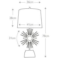 Sklep Kaja Nocna lampka stołowa z abażurem GN-SUN-KING-TL z serii SUN KING* Lampki Stołowe Z Abażurem|Tradycyjne Lampki Stołowe