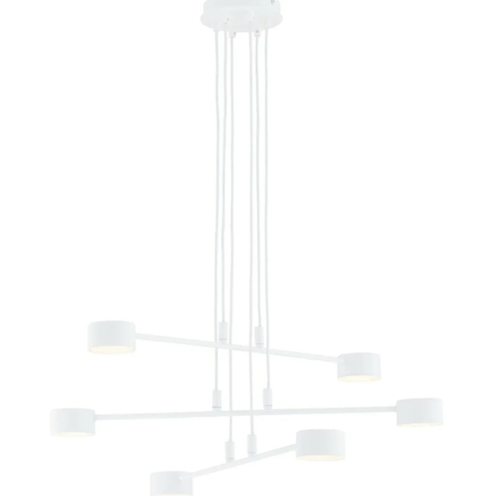 Sklep Kaja Nowoczesna, biała lampa wisząca do salonu 1340/6 MODUS | Kaja biały Shop