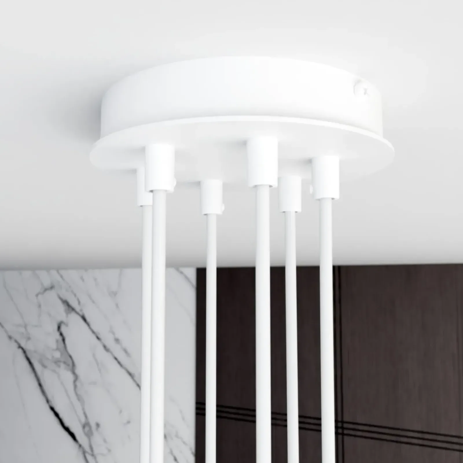 Sklep Kaja Nowoczesna, biała lampa wisząca do salonu 1340/6 MODUS | Kaja biały Shop