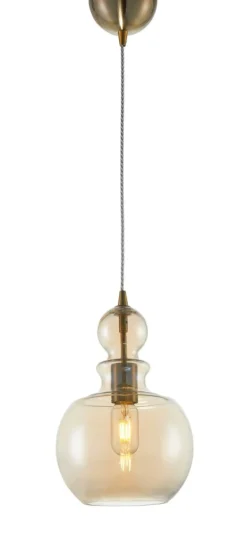 Sklep Kaja Nowoczesna, bursztynowa lampa wisząca P003PL-01BZ TONE | Kaja Hot
