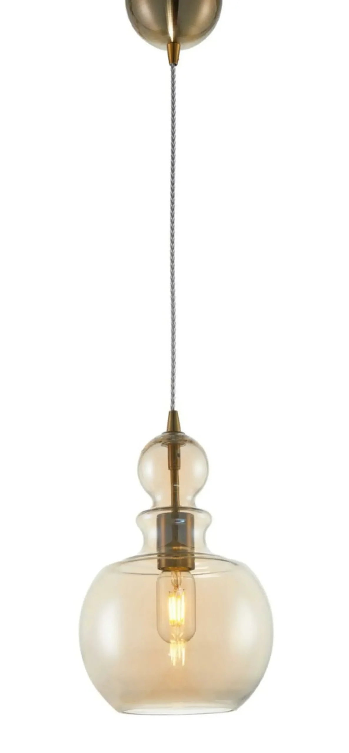 Sklep Kaja Nowoczesna, bursztynowa lampa wisząca P003PL-01BZ TONE | Kaja Hot