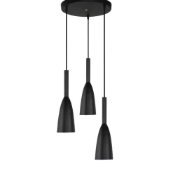 Sklep Kaja Nowoczesna, czarna lampa wisząca LP-181/3P BK SOLIN | Kaja Oświetlenie Clearance
