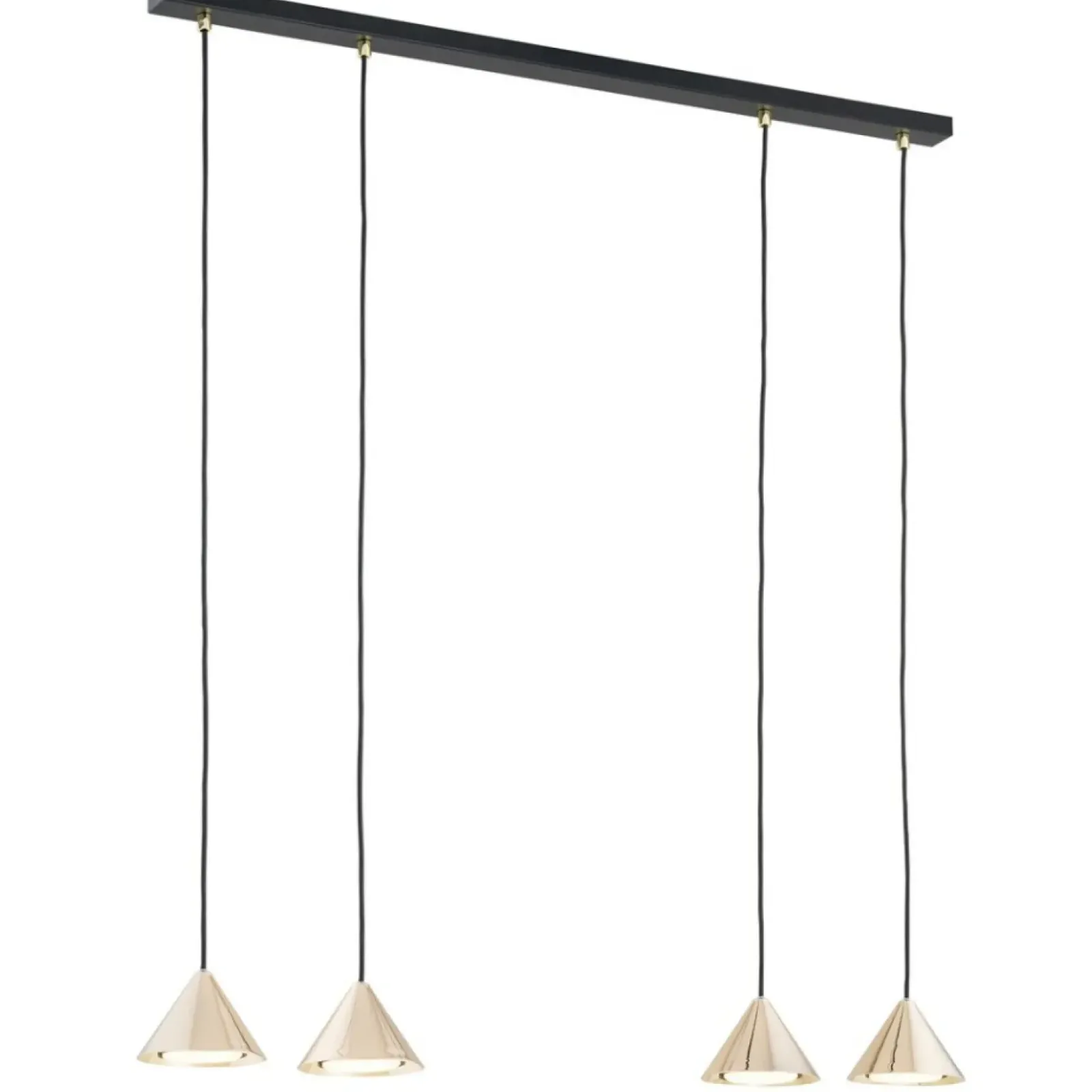 Sklep Kaja Nowoczesna, czarno złota lampa wisząca 1329/4 ELIT | Kaja Oświetlenie Online