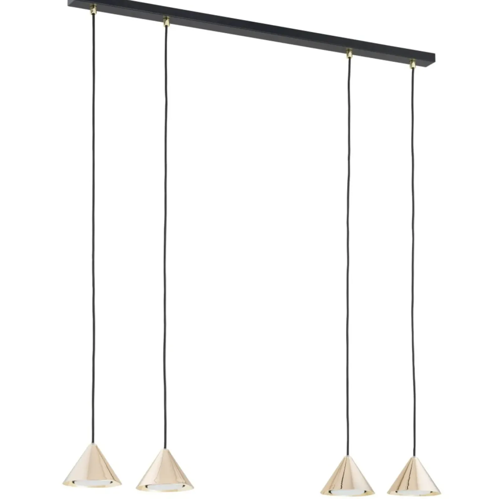 Sklep Kaja Nowoczesna, czarno złota lampa wisząca 1329/4 ELIT | Kaja Oświetlenie Online