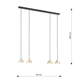 Sklep Kaja Nowoczesna, czarno złota lampa wisząca 1329/4 ELIT | Kaja Oświetlenie Online