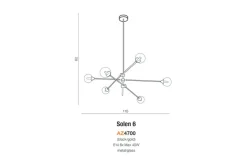 Sklep Kaja Nowoczesna czarno-złota lampa do salonu AZ4700 SOLEN | Kaja Cheap