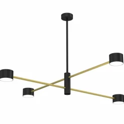 Sklep Kaja Nowoczesna, czarno-złota lampa wisząca MLP8419 CROSS | Kaja Outlet