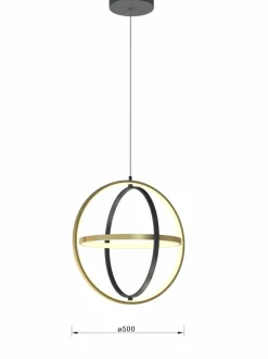 Sklep Kaja Nowoczesna, czarno-złota lampa wisząca LED WF 6048-0110 LORIA | Kaja Store