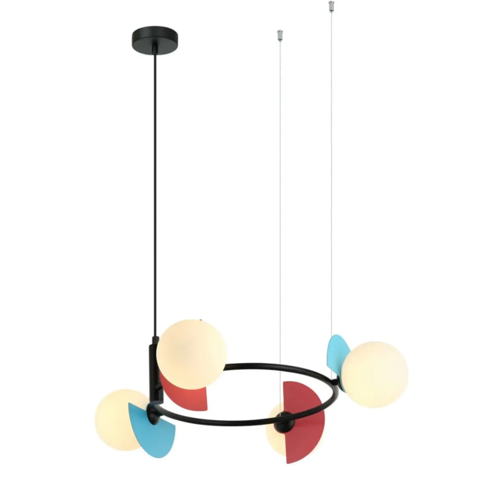 Sklep Kaja Nowoczesna, kolorowa lampa wisząca PND-37482-4R-MLTI NAUTI | Kaja Online