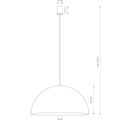 Sklep Kaja Nowoczesna, kopułowa lampa wisząca ⌀50cm 10703 HEMISPHERE | Kaja Best