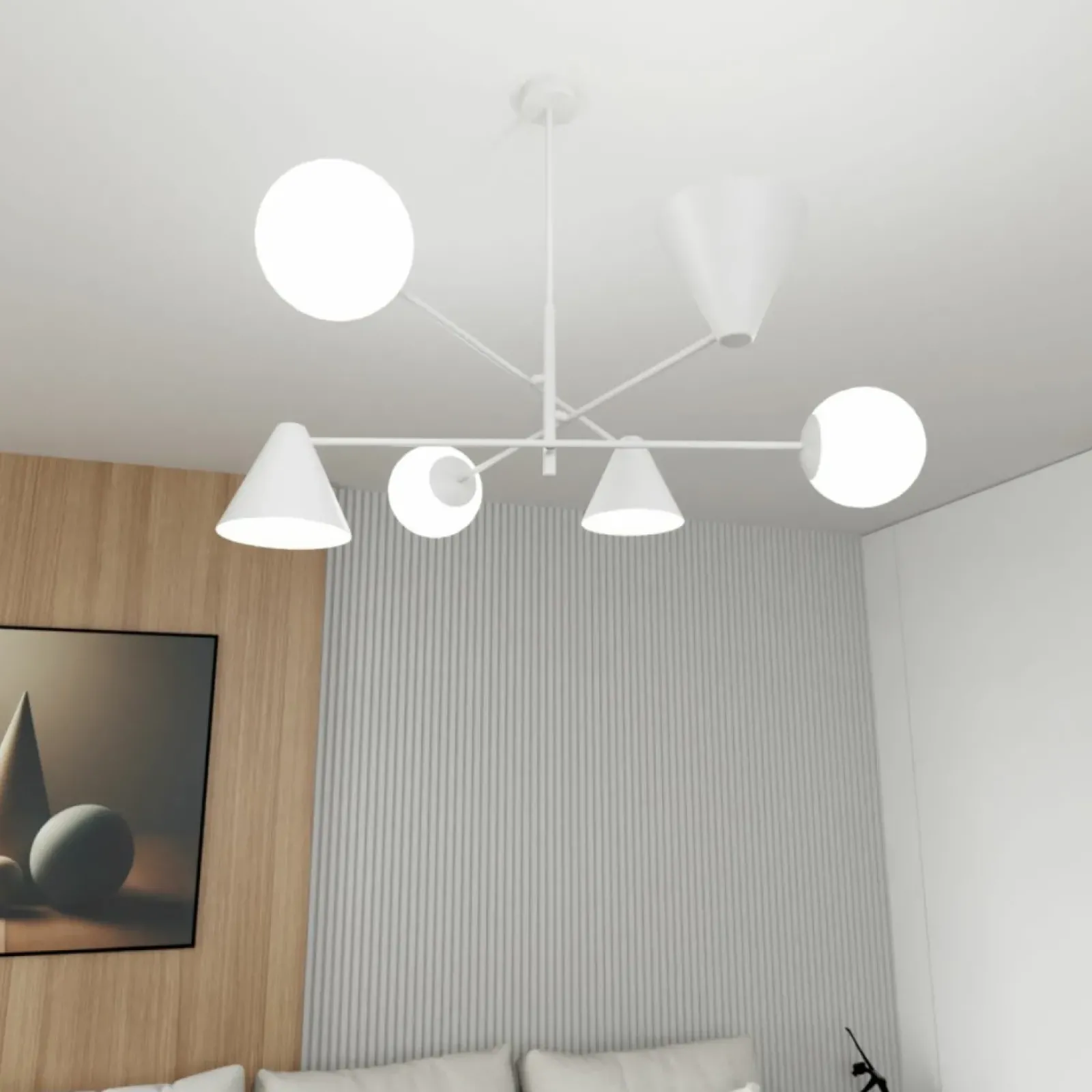 Sklep Kaja Nowoczesna lampa do oświetlenia salonu 1348/6 HERMES 6 WHITE | Kaja biały New