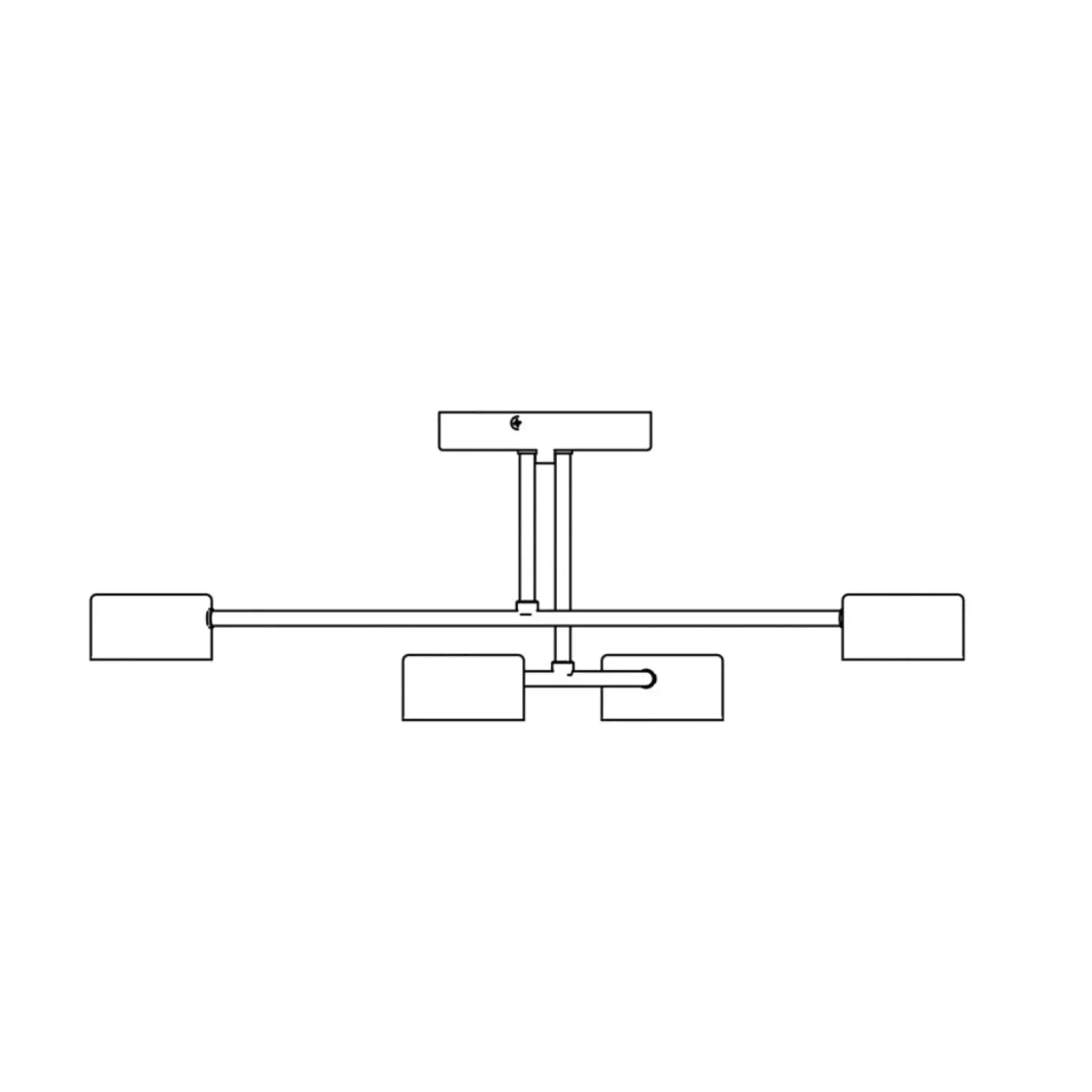 Sklep Kaja Nowoczesna lampa do pokoju dziennego 1356/4 HALO 4 WHITE | Kaja biały Cheap