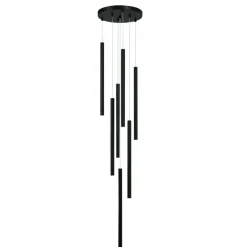 Sklep Kaja Nowoczesna lampa do stylowego salonu LP-894/7P BK z serii LUNGO | Kaja Sale