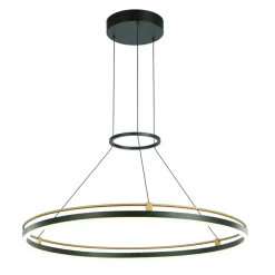 Sklep Kaja Nowoczesna lampa LED obręcz PND-54638R-28W-3K-BK-GD MERLOT | Kaja New