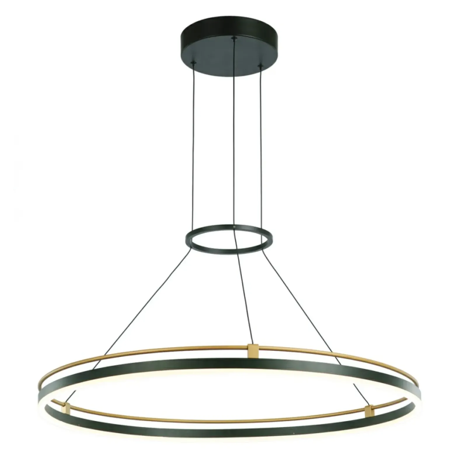 Sklep Kaja Nowoczesna lampa LED obręcz PND-54638R-28W-3K-BK-GD MERLOT | Kaja New