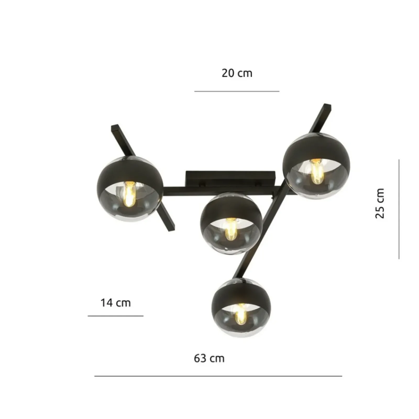 Sklep Kaja Nowoczesna lampa sufitowa do korytarza 1105/4 SMART | Kaja Oświetlenie* Plafony Nowoczesne