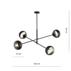 Sklep Kaja Nowoczesna lampa sufitowa z kloszami 1168/4 LINEAR | Kaja Oświetlenie Best Sale