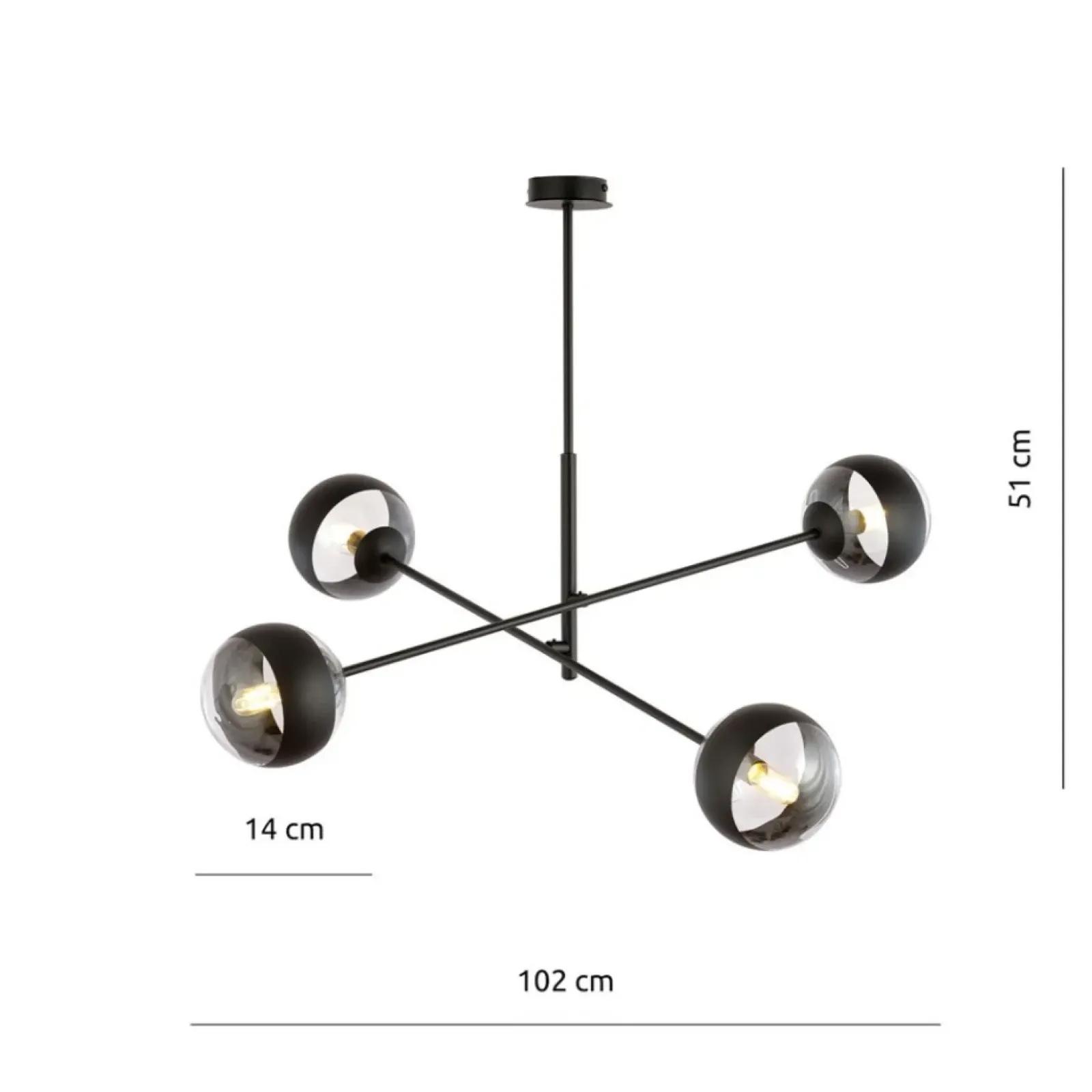 Sklep Kaja Nowoczesna lampa sufitowa z kloszami 1168/4 LINEAR | Kaja Oświetlenie Best Sale