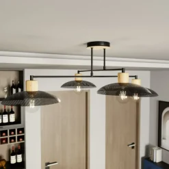 Sklep Kaja Nowoczesna lampa sufitowa do salonu 1318/4 KOBE | Kaja Oświetlenie czarny Best