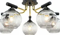 Sklep Kaja Nowoczesna lampa sufitowa do salonu 2207/5 BL TR | Kaja Oświetlenie Cheap