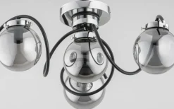 Sklep Kaja Nowoczesna lampa sufitowa w chromie i czerni AL 28414 | Kaja Sale