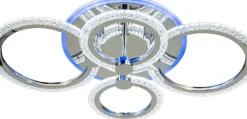 Sklep Kaja Nowoczesna lampa sufitowa z pilotem w zestawie DRS2032 z serii RING chrom Best Sale