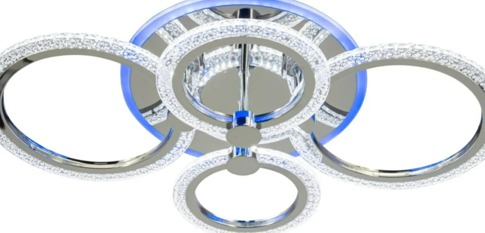 Sklep Kaja Nowoczesna lampa sufitowa z pilotem w zestawie DRS2032 z serii RING chrom Best Sale