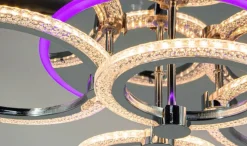 Sklep Kaja Nowoczesna lampa sufitowa z pilotem w zestawie DRS2032 z serii RING chrom Best Sale