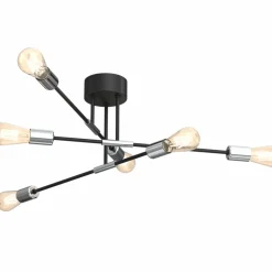 Sklep Kaja Nowoczesna lampa sufitowa, srebrne oprawki LX 3910 z serii FLAME Fashion