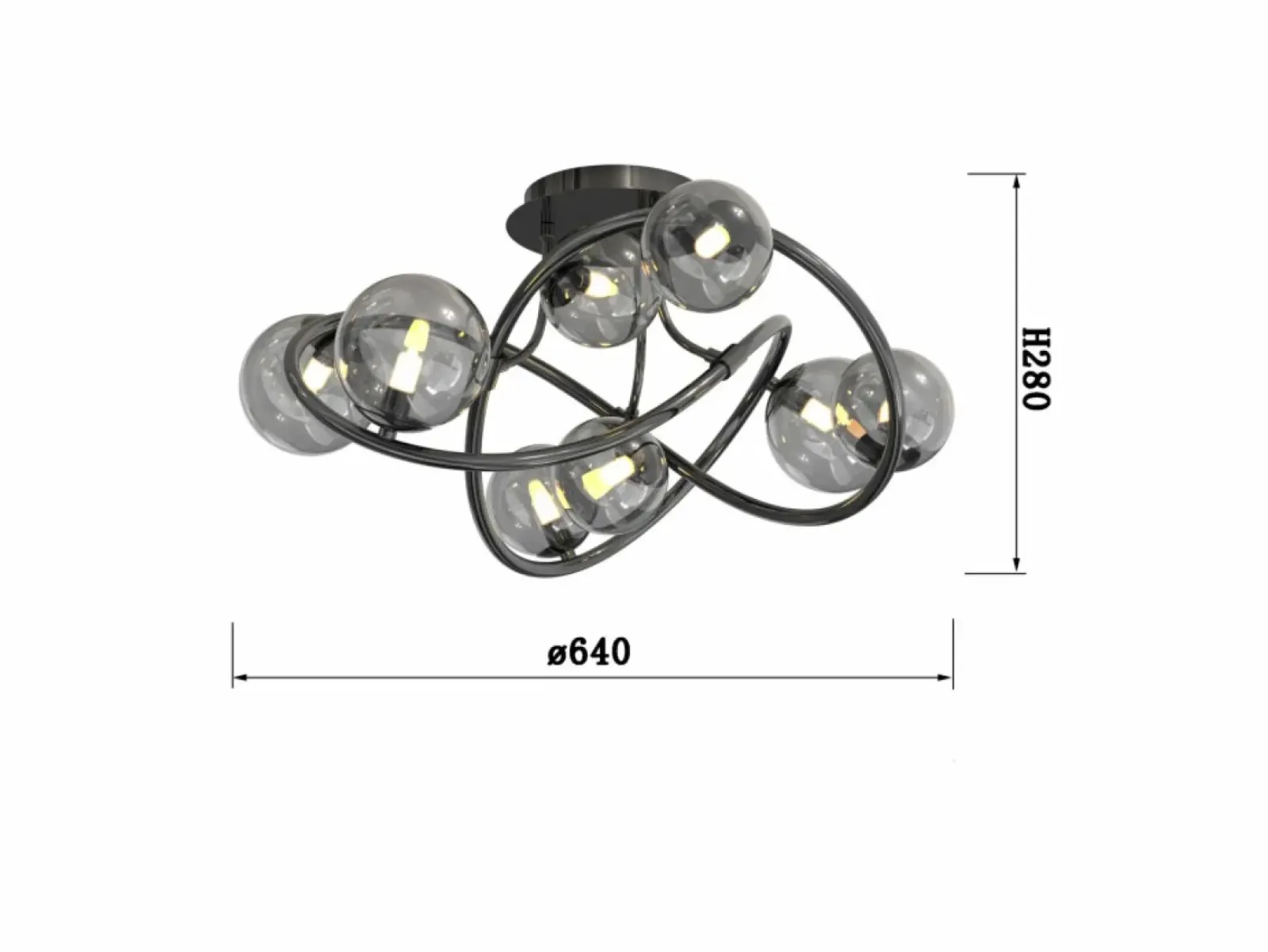Sklep Kaja Nowoczesna lampa sufitowa do salonu WF 9014-805 NANCY | Kaja Shop
